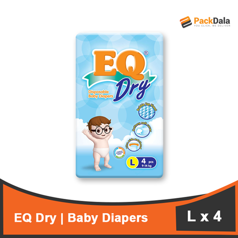 Picture of EQ Dry Baby Diaper L 4sx42