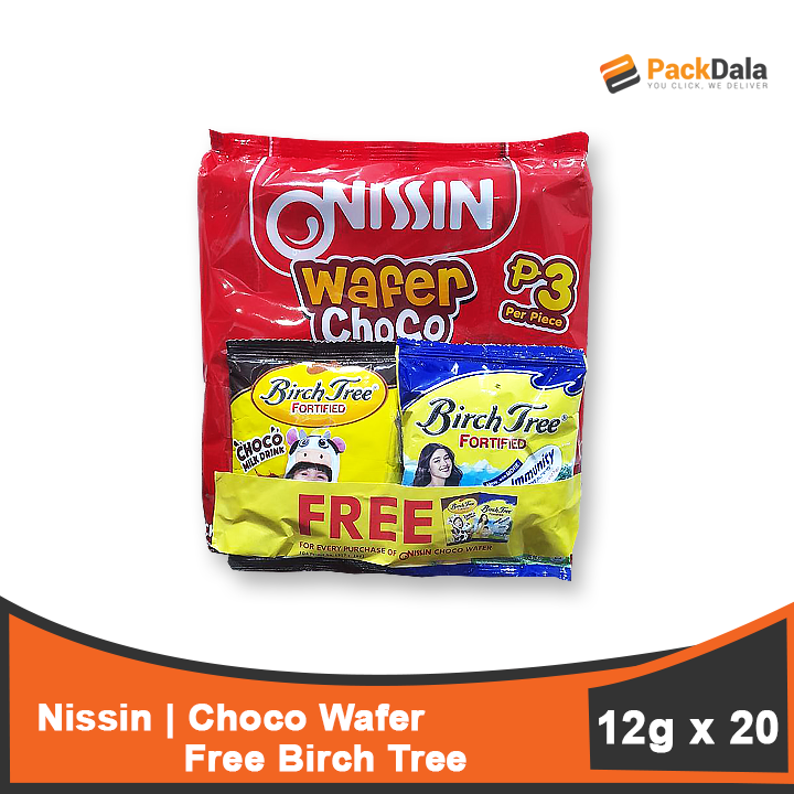 Picture of Nissin Choco Wafer 12gx20x20s FREE Birch Tree PACK