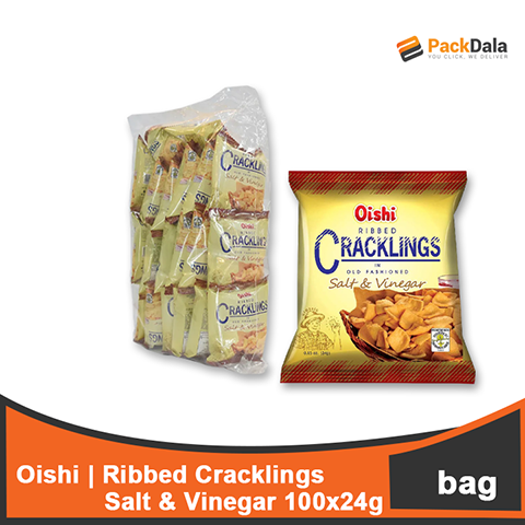 Picture of Oishi Ribbed Crackling Salt & Vinegar 100x24g BAG