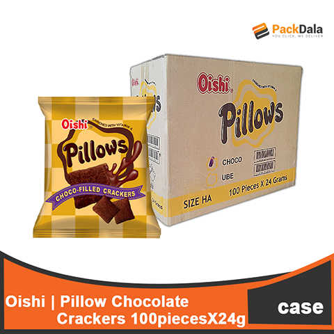 Picture of Oishi Pillows Chocolate Crackers 24gx10pck per CASE