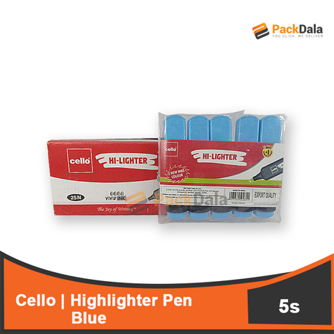 Picture of Highlighter Pen Cello Blue 5x5sx120