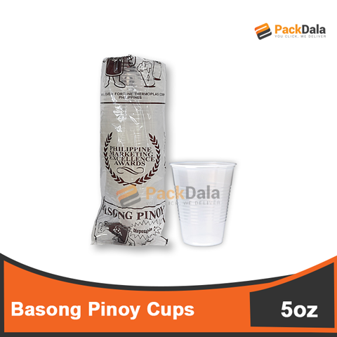 Picture of Basong Pinoy Cups Trans 5oz 20pckprbag 5bags percs nrp PACK