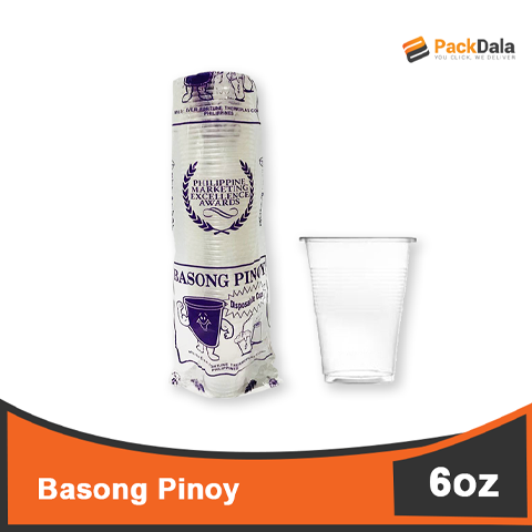 Picture of Basong Pinoy Cups Trans 6oz 20pckprbag 5bags percs nrp PACK