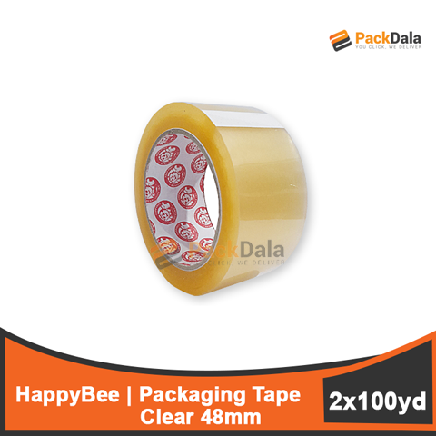 Picture of Packaging Tape 48mm 2x100 yd Clear Happybee 43mic 120rolls pr cs nrp PCS