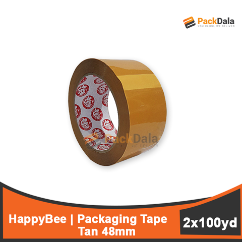 Picture of Packaging Tape 48mm 2x100 yd Tan Happybee 43mic 120rolls pr cs nrp PCS