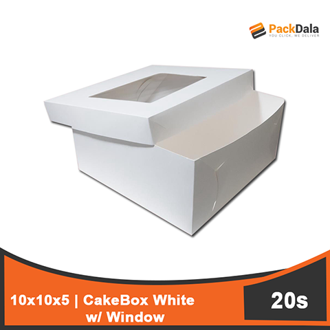 Picture of 10x10x5 Cakebox White w window 20pcsx5pcks nrp PACK