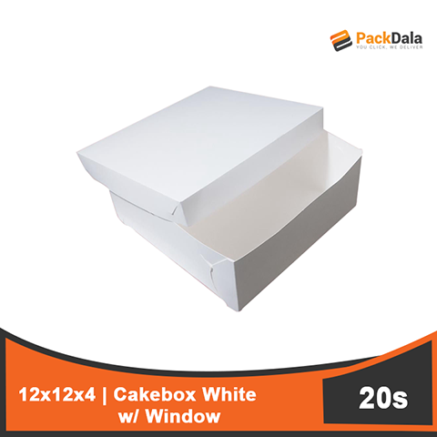 Picture of 12x12x4 Cakebox White w window 20pcsx5pcks nrp PACK