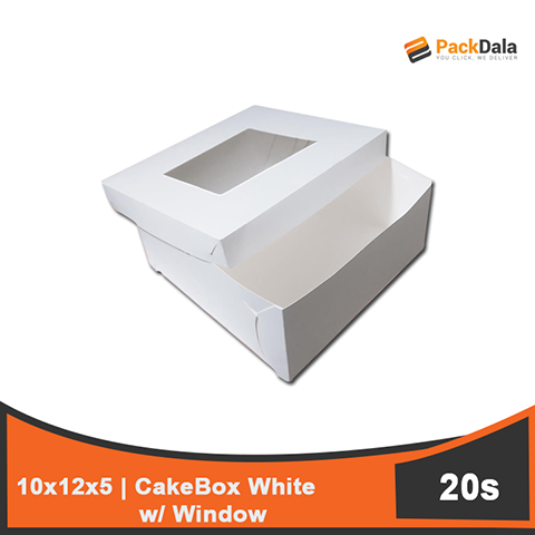 Picture of 12x12x5 Cakebox White w window 20pcsx5pcks nrp PACK