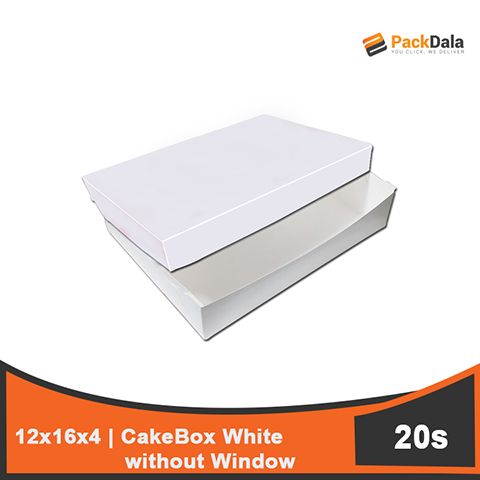 Picture of 12x16x4 Cakebox White wout window 20pcsx5pcks nrp PACK