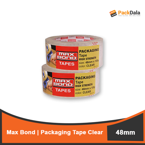 Picture of MAX BOND Packaging Tape Clear 48mm x 100y x 120rolls rp PCS