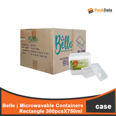 Picture of Belle Microwavable Rect 750ml MV750 10pcsx30pck nrp CASE