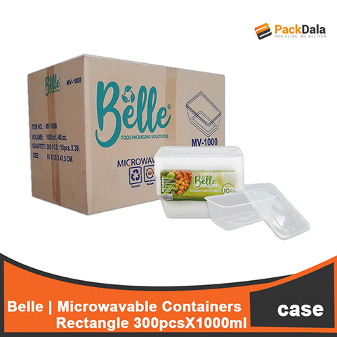 Picture of Belle Microwavable Rect 1000ml 10pcs x 30pck nrp CASE