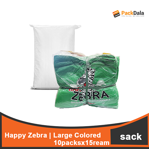 Picture of Large Zebra Colored 10pckx15ream nrp SACK