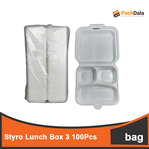 Picture of Styro Lunchbox 3 100pcperbag nrp