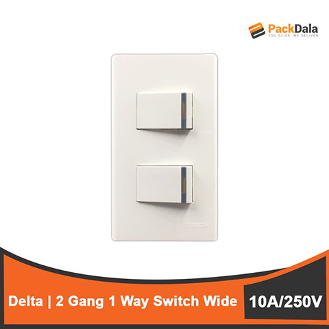 Picture of Delta 2pcs 1 Way Switch Wide P2S1W