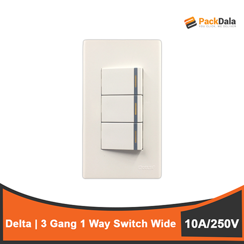 Picture of Delta 3pcs 1 Way Switch Wide P3S1W