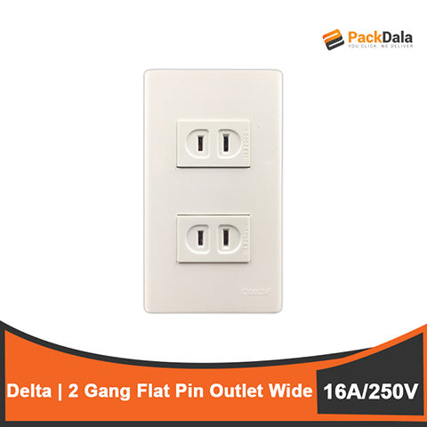 Picture of Delta 2pcs Flat Pin Outlet Wide P2OFP