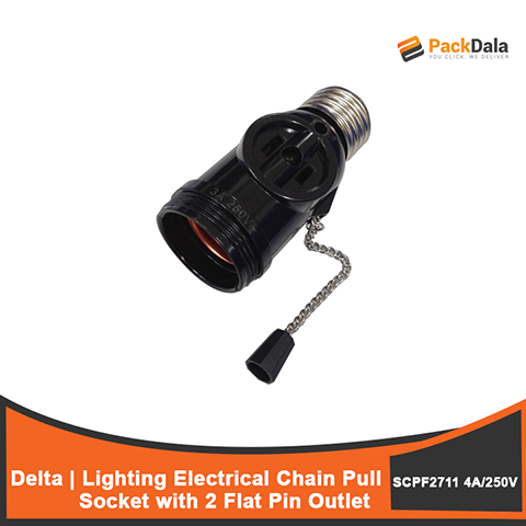 Picture of Delta Chain Pull Socket w 2flat Pin Outlet SCPF2711