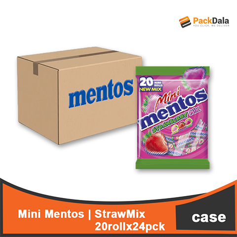 Picture of Mini Mentos StrawMix 20rollx24pck per cs rp CASE