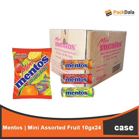 Picture of Mini Mentos Assorted Fruit 20rollx24pck per cs rp CASE