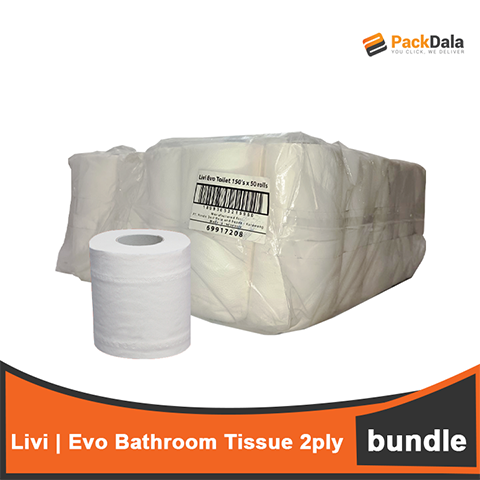 Picture of Livi Evo Bathroom Tissue 2ply 150s 50roll 14.2gsm nrp SELL PER BAG ONLY ROLL