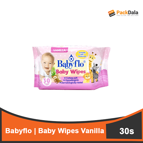 Picture of Babyflo Baby Wipes Pink Vanilla 36x30s  PACK
