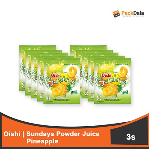 Picture of Oishi Sundays Powder Juice Pineapple 10sx12x35g