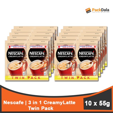 Picture of Nescafe 3n1 CreamyLatte TwinPack 20x10x55g or 51g TIE