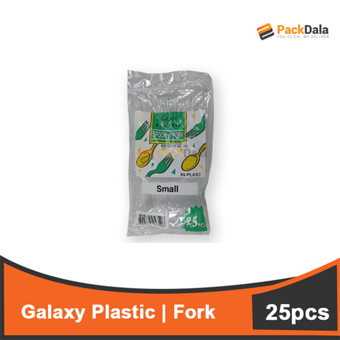 Picture of Galaxy Plastic Fork Small Transparent 25sx100s nrp PACK