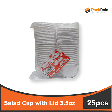 Picture of Salad Cup 3 5oz wd lids 25pcs per packx20pack per bag PACK