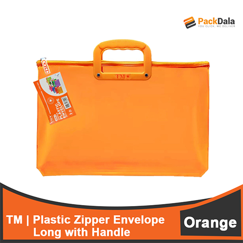 Picture of Zipper Plas Envelope Long Orange 50pc percs nrp PCS