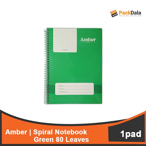 Picture of Spiral Notebook Amber 80s Green 120pcs percase