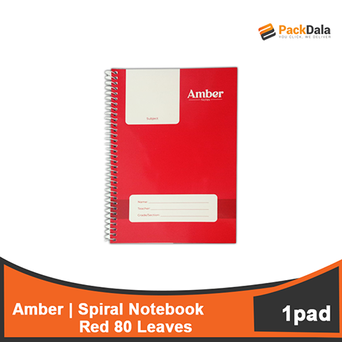 Picture of Spiral Notebook Amber 80s Red 120pcs percase