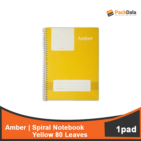 Picture of Spiral Notebook Amber 80s Yellow 120pcs percase