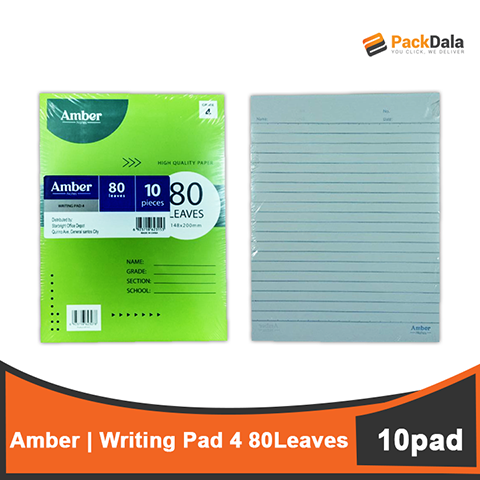 Picture of Amber Writing Pad 4 10pd per rm nrp