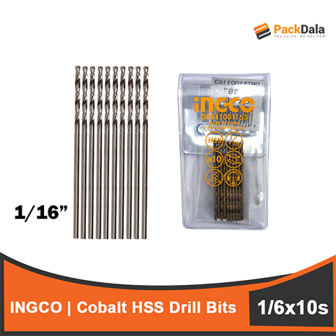 Picture of INGCO Cobalt HSS Drill Bit 1 16inches 10pcs per pack DBT11001163