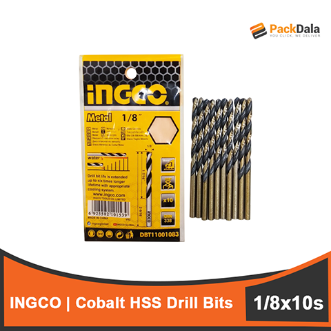 Picture of INGCO Cobalt HSS Drill Bit 1 8inches 10pcs per pack DBT11001083