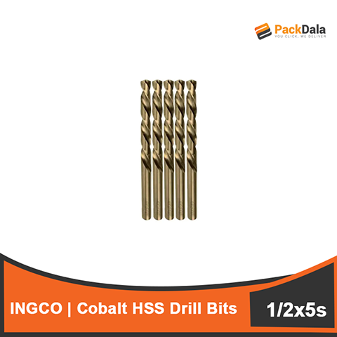 Picture of INGCO Cobalt HSS Drill Bit 1 2inches 5pcs per pack DBT11001023