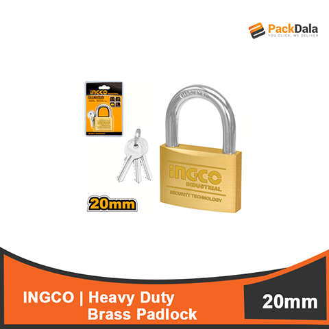 Picture of INGCO Heavy Duty Brass Padlock 20mm DBPL0202