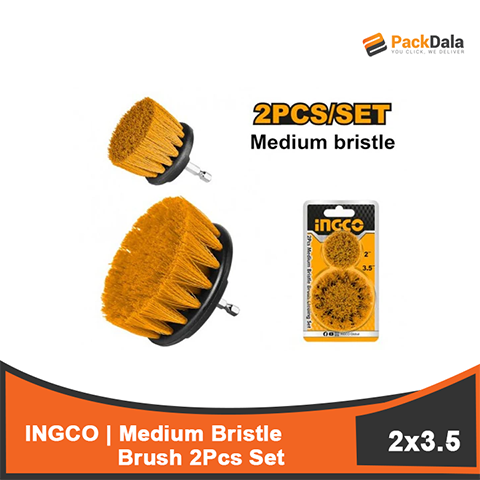 Picture of INGCO Medium Bristle Brush Cleaning Set 2pcs per set WCBM2235