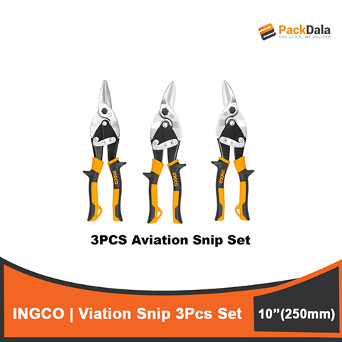 Picture of INGCO Aviation Snip Set 3pcs 250mm 10inch HTSNK0110