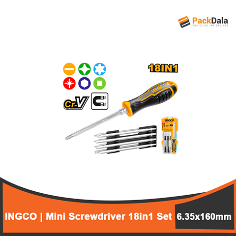 Picture of INGCO 18in1 Screwdriver Set 6 35x160mm AKISD0181