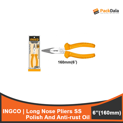 Picture of INGCO Long Nose Pliers 160mm 6inch SS HLNP12160