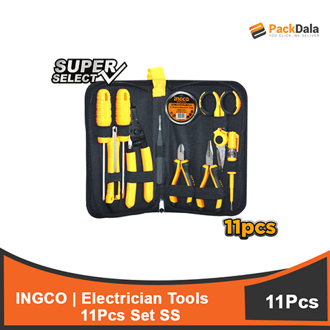 Picture of INGCO 11pcs Electricians Tool Set SS HKETS0111