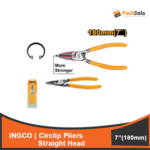 Picture of INGCO Circlip Pliers Straight Head 180mm 7inch HCCP261803