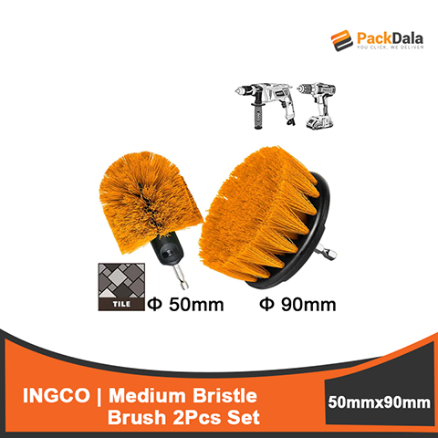 Picture of INGCO Medium Bristle Brush Cleaning Set 2pcs WCBM2335