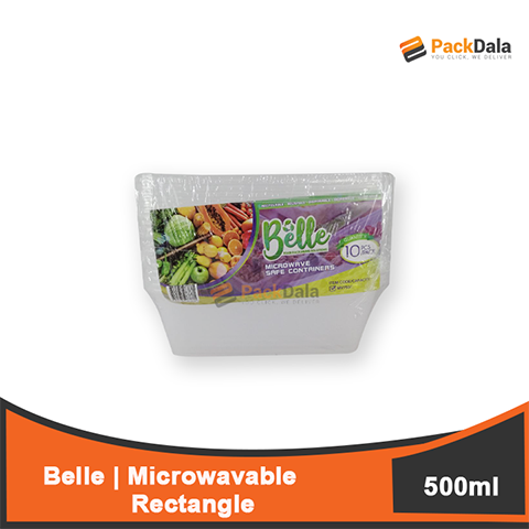 Picture of Belle Microwavable Rect 500ml MV500 10pcs x 30packs nrp PACK