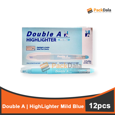 Picture of Double A Highlighter Mild Blue 12pcsperbox nrp