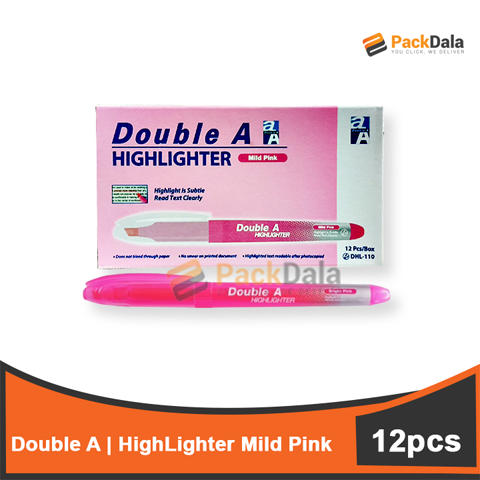 Picture of Double A Highlighter Mild Pink 12pcsperbox nrp