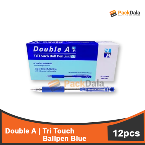 Picture of Double A Tritouch Ballpen Blue 12pcsprbox x 144dozprcs nrp